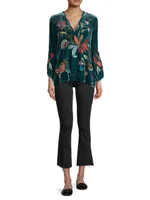 Plus Isabella Velvet Field Blouse