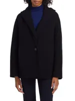 Hooded Wool-Blend Jacket