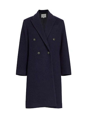 Double-Breasted Wool-Blend Coat