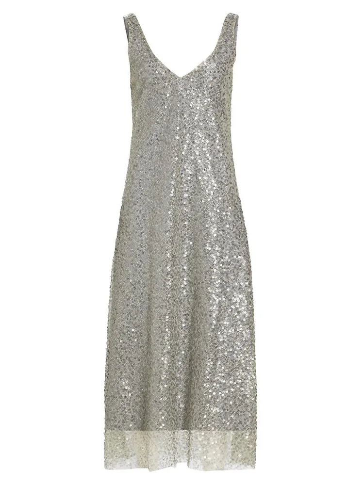 Sequined Midi-Dress