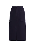 Brushed Wool Pencil Skirt