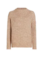 Tweed Wool-Alpaca Blend Sweater