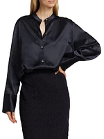 Oversized Satin Blouse