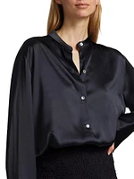 Oversized Satin Blouse