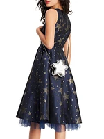 Starlight Brocade Midi-Dress