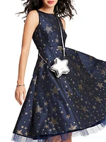 Starlight Brocade Midi-Dress