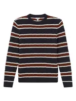 Littleton Striped Wool-Cotton Sweater