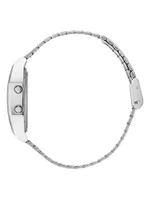 Digital Two Stainless Steel Bracelet Watch/36MM