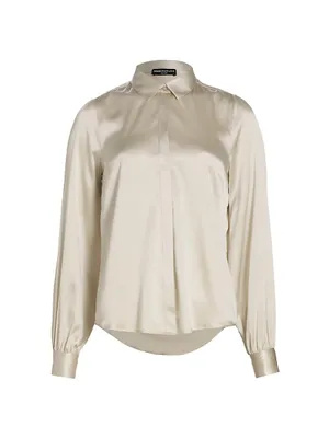 Maxwell Silk-Blend Blouse