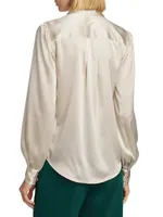 Maxwell Silk-Blend Blouse