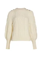 Rylan Wool Cable-Knit Sweater