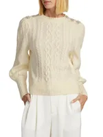 Rylan Wool Cable-Knit Sweater