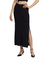 Aalis Cotton-Blend Rib-Knit Midi-Skirt