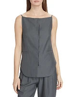 Mihant Sleeveless Button-Up Top