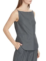 Mihant Sleeveless Button-Up Top