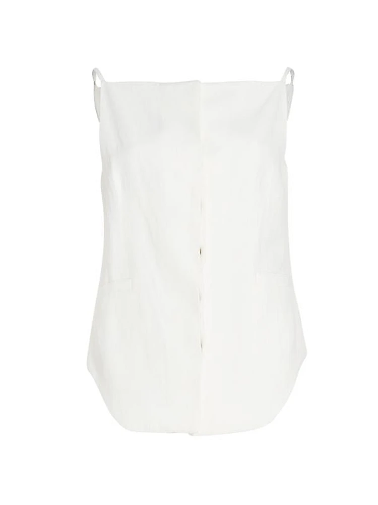 Mihant Sleeveless Button-Up Top