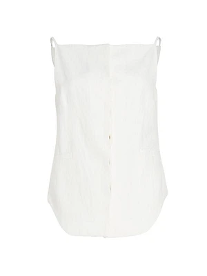 Mihant Sleeveless Button-Up Top