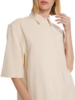 Basava Cotton-Blend Shirtdress