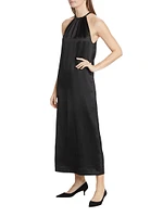 Morene Silk-Blend Sleeveless Midi-Dress