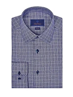 Check Cotton Twill Dress Shirt