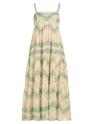 Mirage Tie-Dye Cotton Voile Maxi Dress