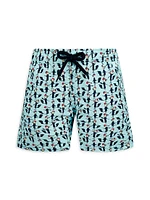 Little Boy's & Cocorico Jiim Print Swim Trunks