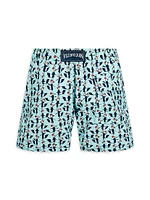 Little Boy's & Cocorico Jiim Print Swim Trunks