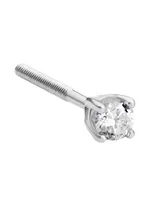 14K Gold Shine Bright Diamond Mini Stud