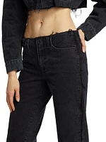 Sophie Raw-Edge Straight-Leg Jeans