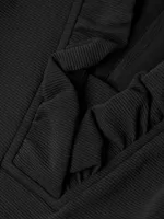 Tisbury Ruffled Stripe Knit Shift Minidress