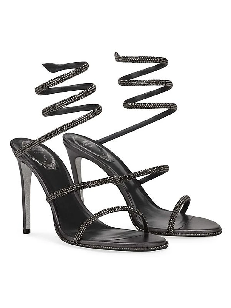 Cleo 105MM Leather Wraparound Sandals