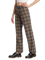 The Maven Pleated Plaid Pants