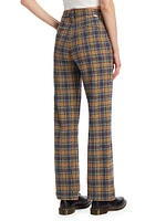 The Maven Pleated Plaid Pants