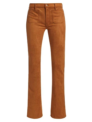 The Patch Slacker Faux-Suede Pants