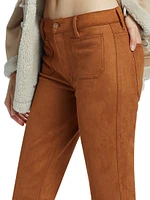 The Patch Slacker Faux-Suede Pants