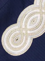 Valli Embroidered Soutache Slip Dress