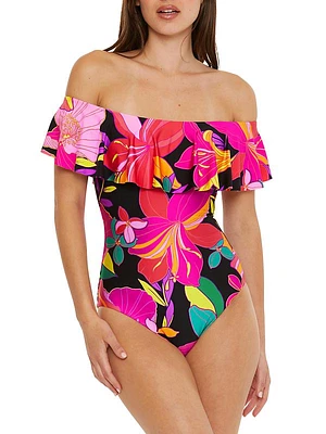 Solar Floral One-Piece Swimsuit