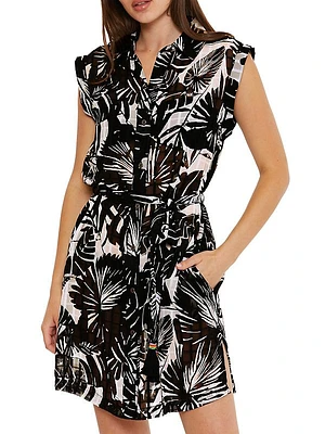 Lennox Palm Mini Shirtdress