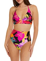 Solar Floral High-Rise Bikini Bottoms