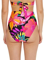 Solar Floral High-Rise Bikini Bottoms