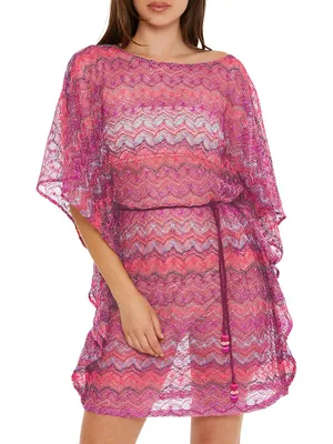Athena Lace Belted Caftan