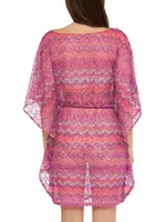 Athena Lace Belted Caftan