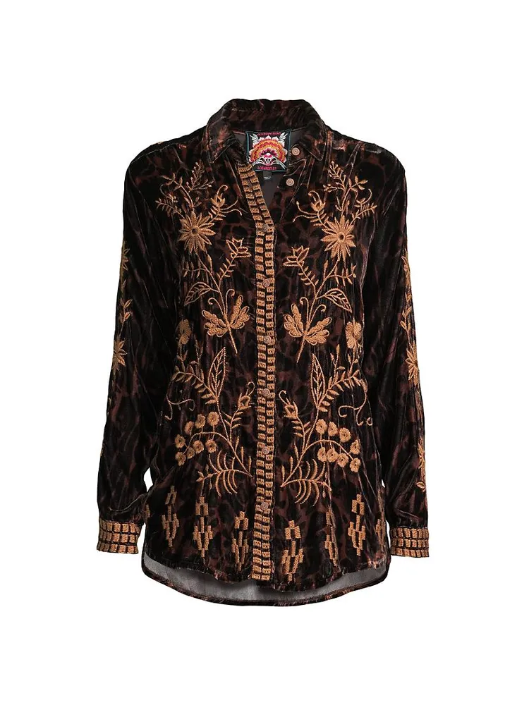 Georgina Velvet Oversized Shirt