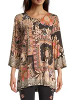 Flora Lace Button-Front Tunic