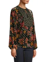 Jasmoon Flore Velvet Blouse