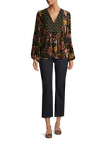 Jasmoon Flore Velvet Blouse