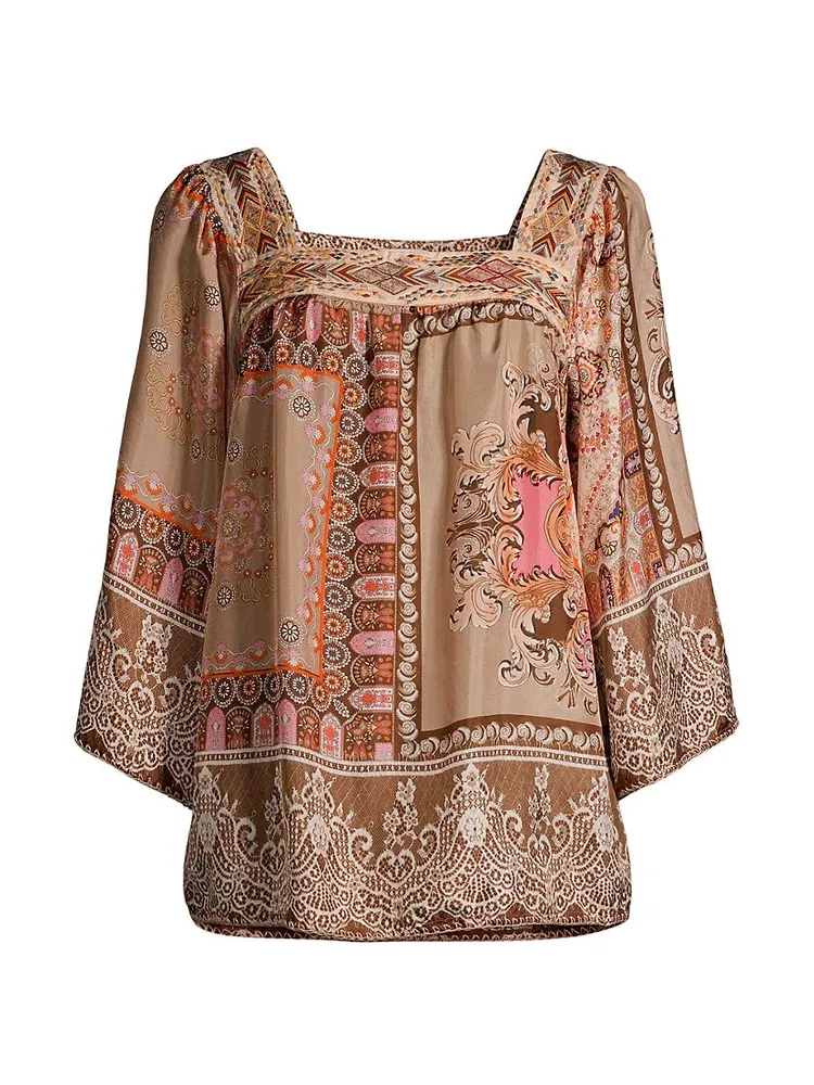 Flora Lace Silk Blouse