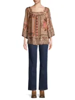 Flora Lace Silk Blouse