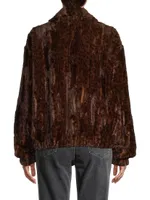 Jaguar Faux Fur Bomber Jacket