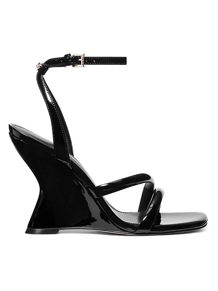 Nadina 101MM Patent Leather Wedge Sandals